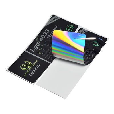 OEM Zwarte 3x6.8cm Holografische Vinylsgs van Apotheekvial labels Certificatie