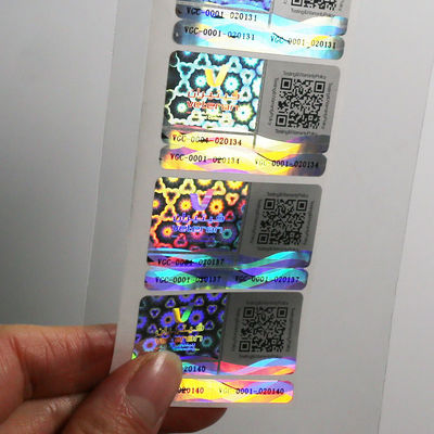 Regenbooghologram Vial Label, de Glanzende Stickers van de Oppervlakte Holografische Authenticiteit