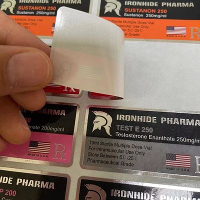 De Kleurenglas Vial Labels, Glanzende de Etikettenstickers van ISO PMS van de Afwerkingsapotheek
