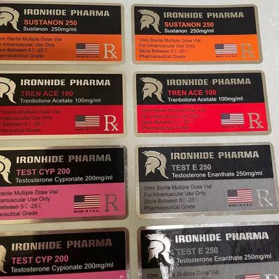 De Kleurenglas Vial Labels, Glanzende de Etikettenstickers van ISO PMS van de Afwerkingsapotheek