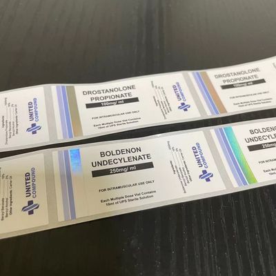 ISO9001 PMS kleurt 26mm de Etiketten van de Lengte30ml Fles met Zilveren Foliedruk