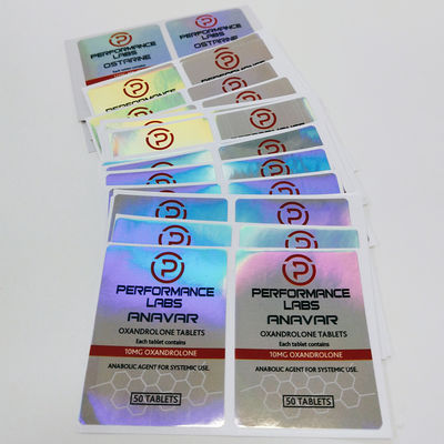 Hologramveiligheid 4x8cm Steroid Antivervalsing van Vial Labels