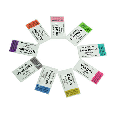 Sterke Kleefstof 25x60mm Hologram 10ml Vial Labels For Primobolan 100mg/Ml