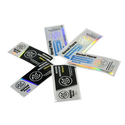 Sterke Kleefstof 25x60mm Hologram 10ml Vial Labels For Primobolan 100mg/Ml