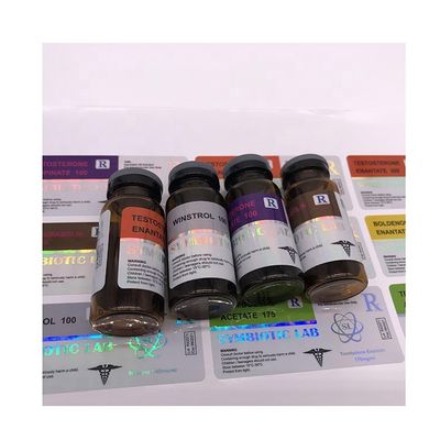 CMYK-het Etiketstickers van het Kleurenmedicijn, de Vinyl Holografische Stickers van het Oliebewijs