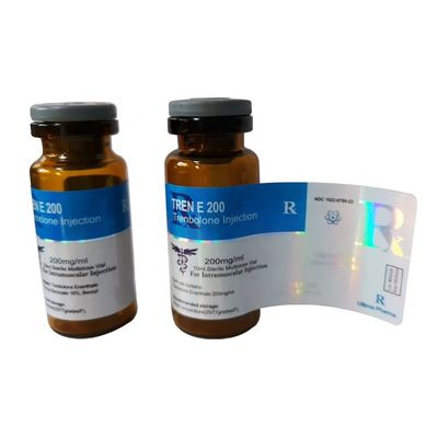 Zelfklevende Zilveren Glanzende Gelamineerde 10ml Vial Labels 30mm Breedte