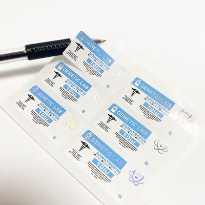 PMS-Kleur Steroid Vial Labels, Anti Vervalst Farmaceutisch Vial Labels