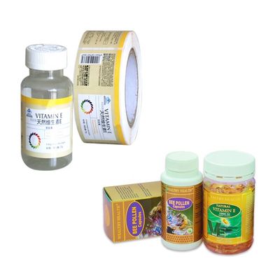 CMYK-Druk Steroid Vial Labels, 35x84mm de Etiketten van de Pillenfles voor Vitaminen