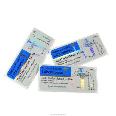 Anti Valse Druk 30x84mm Glas Vial Labels For Medicine Bottle