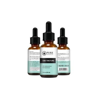 Vinyldocument Glas Vial Labels, de Flessenetiket van Cbd van de Compensatiedruk
