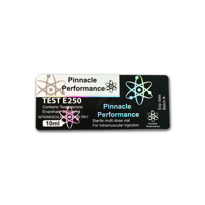 Gerecycleerde 10ml Vial Labels 25*60mm Holografische Veiligheidsstickers