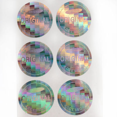De zilveren Stickers van het Stamper Duidelijke Hologram, Waterdicht Vinyl Zelfklevend Etiket