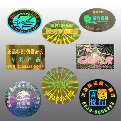 Hittebestendige 3d Holografische Stickers, de Stickers van de het Hologramveiligheid van de Compensatiedruk