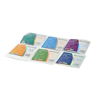 OEM Zwarte 3x6.8cm Holografische Vinylsgs van Apotheekvial labels Certificatie