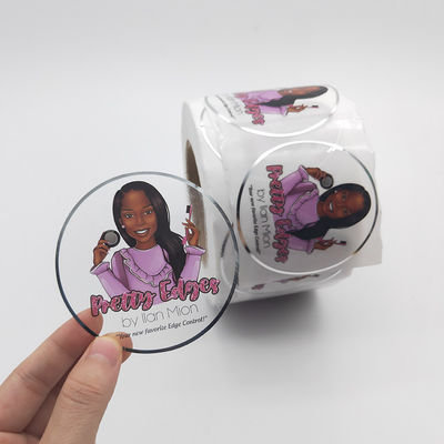 OEM de Anti Ultraviolette Transparante Vinylsticker van pvc met Rose Gold Foil Stamping