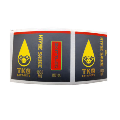RoHS 70mm de Douanestickers van de Breedte Gouden Folie voor 10ml-Druppelbuisjefles