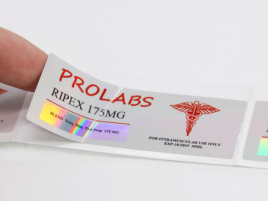 Gouden de Foliedruk 10ml Vial Labels Strong Adhesive Sticky van ISO voor Trenbolone-Acetaat