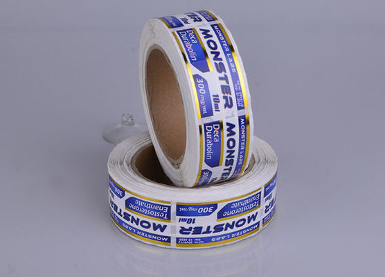 Pp Sterk Zelfklevend Waterdicht Steroid Vial Labels With Foil Stamp
