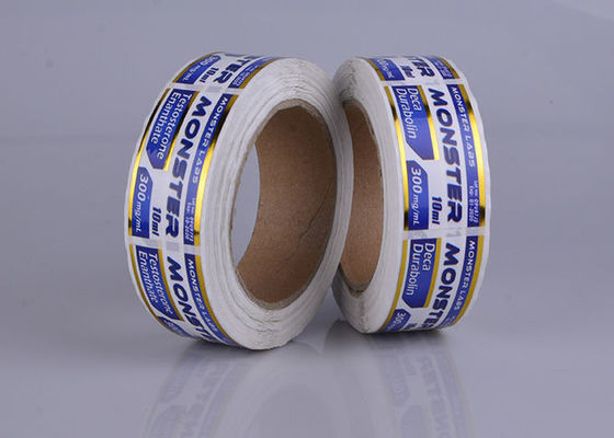 Pp Sterk Zelfklevend Waterdicht Steroid Vial Labels With Foil Stamp