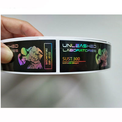 Transparant HUISDIERENmedicijn Vial Labels, het Waterdichte Etiket van de Hologramveiligheid