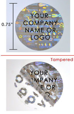 ISO9001 25mm Sticker van het Breedte de Echte Veilige Hologram voor Glasflesje