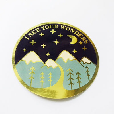 Om 5cm goedgekeurd de Stickersweer Bestand UL van de Diameter Gouden Folie