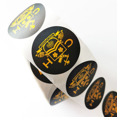 Oilproof 0.05mm het Etiketstickers van de Dikte Vinyl Gouden Folie voor Synthetische Fles