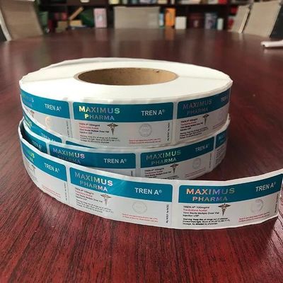Van het Hologramsteriod 3x6 Cm van de douane Kleurrijk Druk de Laserdocument Vial Labels By Roll voor 10ml-Injectie Vial Use