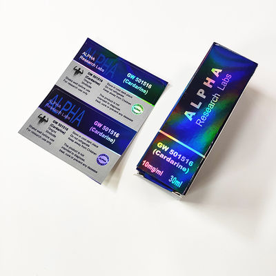 Van het Hologramsteriod 3x6 Cm van de douane Kleurrijk Druk de Laserdocument Vial Labels By Roll voor 10ml-Injectie Vial Use